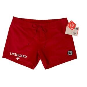Roxy Lifeguard‎ Board Shorts Size 7 – Red NWT Uniform Swim Trunks
